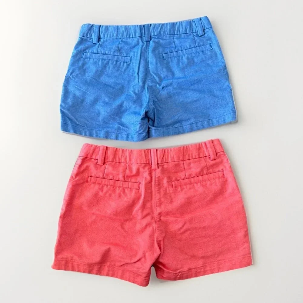 Bundle Of 2‎ Nike Golf Shorts Girl Size M Adjustable Waist Blue Orange Preppy